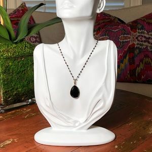 Faux Onyx necklace. 16-18” long.
